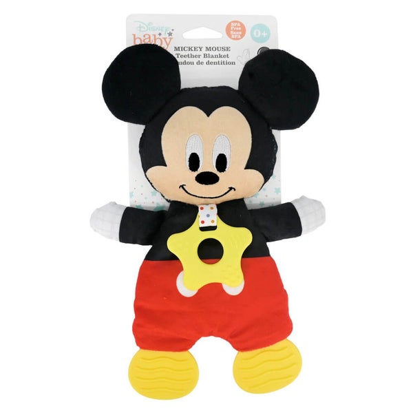 Disney Baby - Mickey Mouse Teether Blanket, Baby Toy, 25cm H, Birth+ Carousel 1