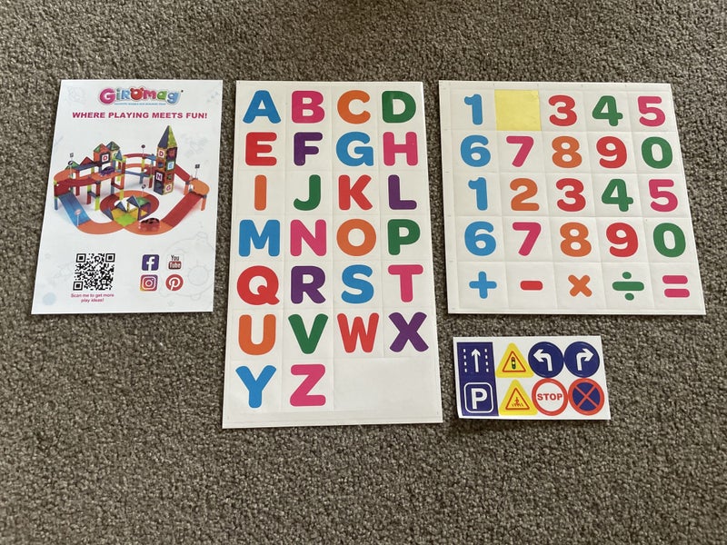 Giromag Magnetic Run Marble Building Tiles Carousel 12