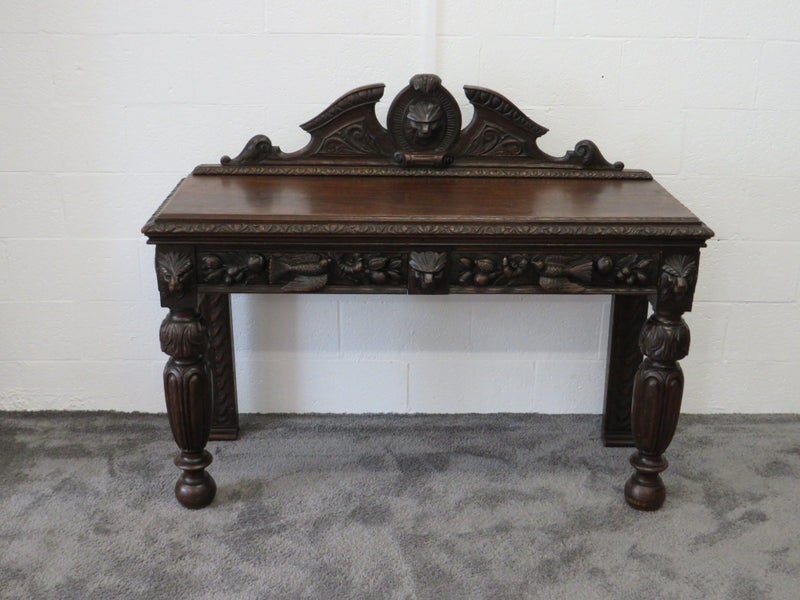 Antique Oak Console Table Carousel 1