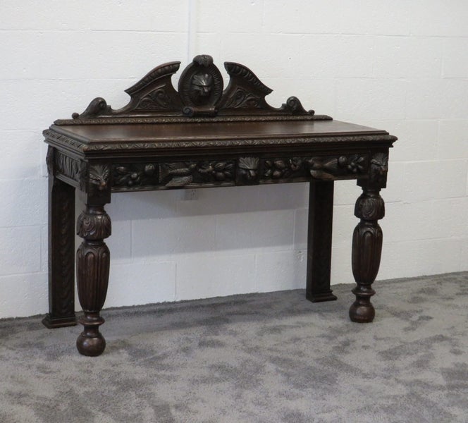 Antique Oak Console Table Carousel 2