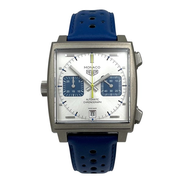 HEUER Monaco RACING BLUE Calibre 11 Chronograph Auto Mens Wristwatch CAW218C Carousel 2