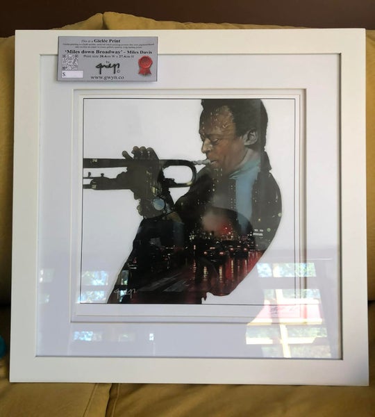 'Miles Down Broadway' -Miles Davis by Fine Artist Gwyn Hughes Giclee Print Carousel 2