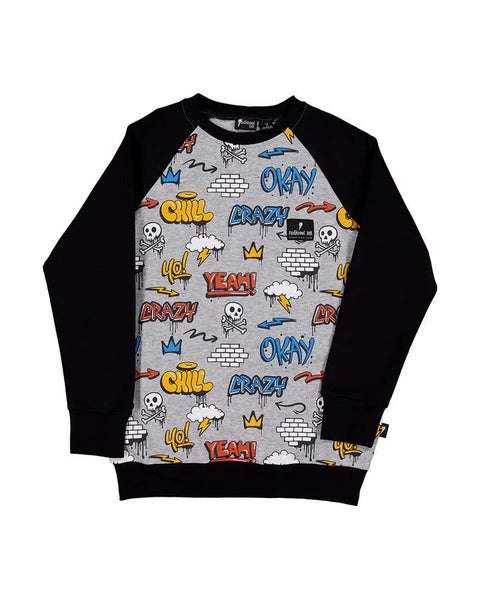 Radicool Graffiti Raglan Boys Crew -Win25 Carousel 2
