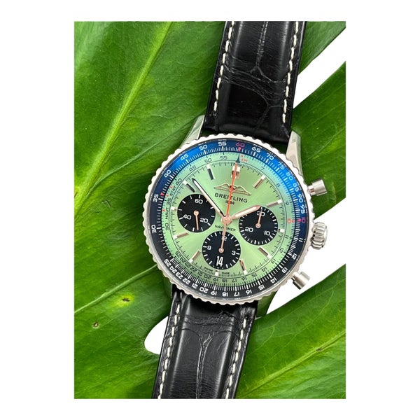 Breitling Navitimer B01 Chronograph 43 GREEN Dial Mens Wristwatch Ref AB0138 B&P Carousel 1