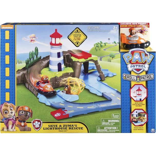 Paw Patrol Sky and Zuma’s Lighthouse Rescue Track Set Carousel 1