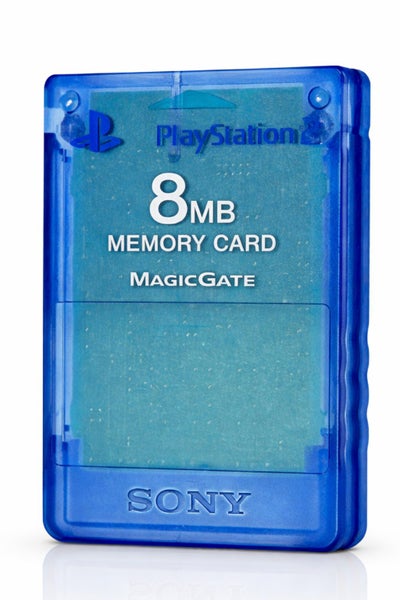 Genuine SONY PS2 Memory Card TRANSLUCENT BLUE Carousel 1