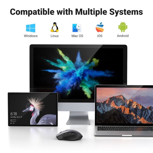 UGREEN UG-90545 Ergonomic Wireless Mouse 2.4G 4000DPI Silence Design - Carousel 7