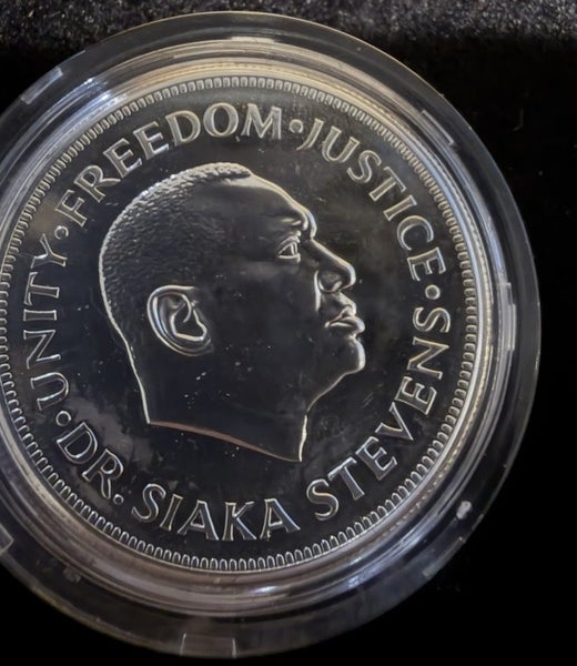 1974 Sierra Leone 1 Leone sterling silver proof coin Carousel 2