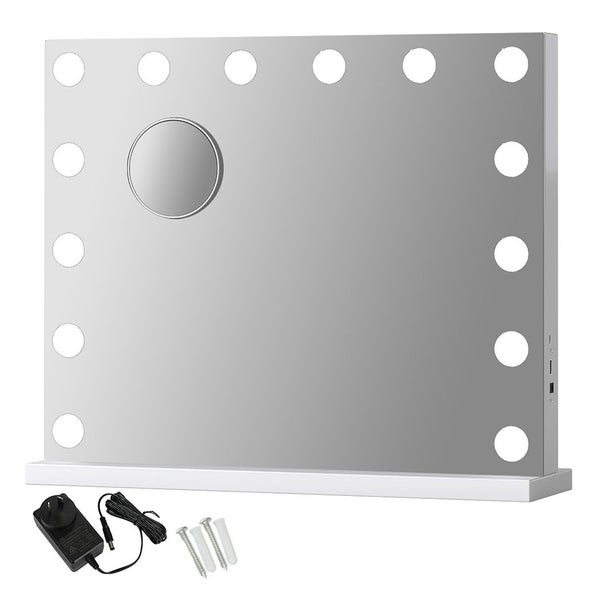 Yezi Hollywood Makeup Mirror 50x42cm with 14 LED Lighted Vanity Touch Mirrors Carousel 1