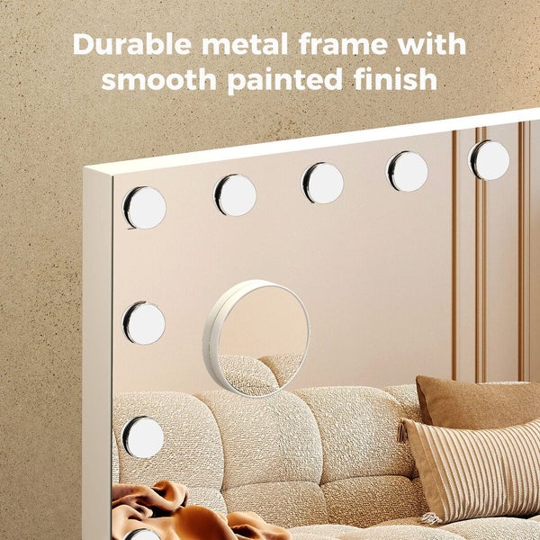 Yezi Hollywood Makeup Mirror 50x42cm with 14 LED Lighted Vanity Touch Mirrors Carousel 9