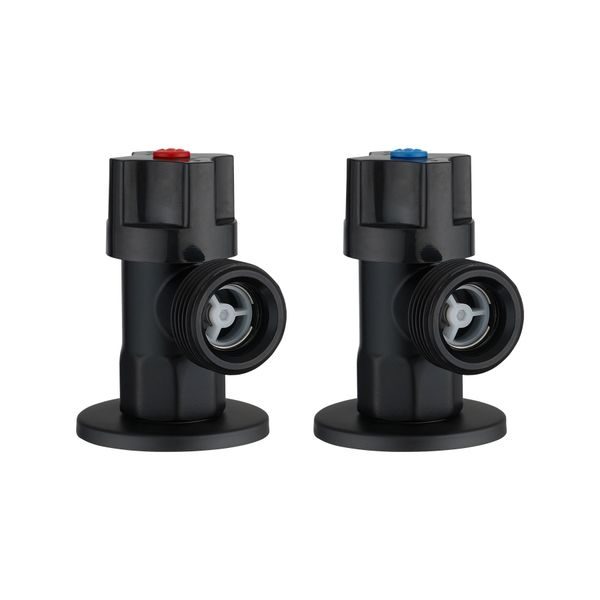 Washing Machine Turn Stop Brass 1 Pair Laundry Pin Taps Round Carousel 7