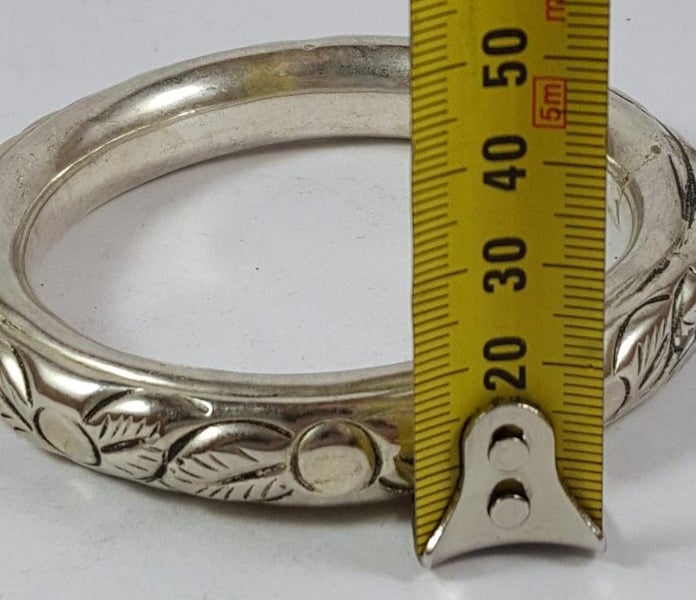 Large Antique Silver Plated Bangle*** Carousel 6
