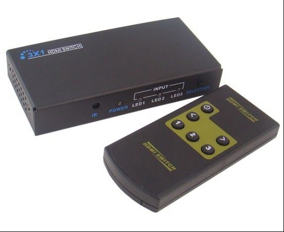 HDMI Switch 3 in 1 Out + Remote and 3D compatible Carousel 1