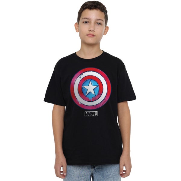 Captain America Childrens/Kids Drip Shield T-Shirt Carousel 3