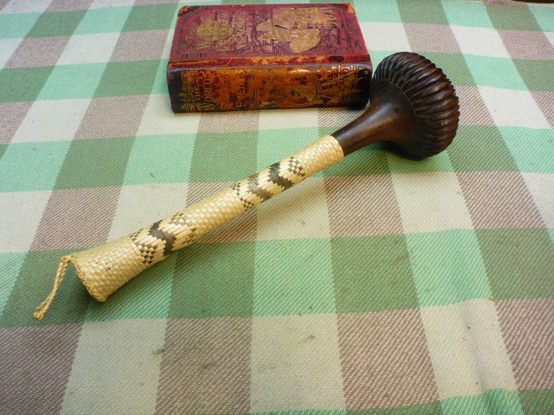 Awesome Old Vintage Fijian Ula Tavatava Throwing War Club Weapon Carousel 1