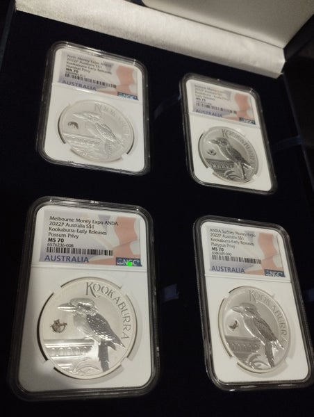 RARE Australian 2022 Money Expo Kookaburra Privy Series with Display Box Set Carousel 2