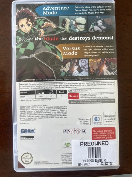 Nintendo switch - Demon Slayer The Hinokami Chronicles Carousel 3