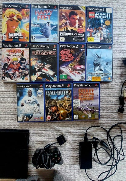 PS2 console, controller, memory card & games bundle Carousel 2