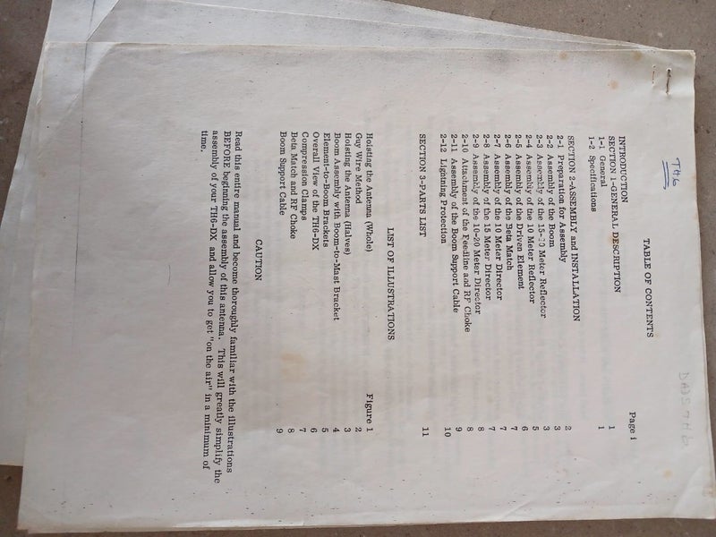 Hy-Gain TH6 traps only. Carousel 4