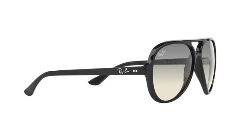 Ray-Ban Cats 5000 Classic RB4125 601/32 Black Nylon Light Grey Lenses Carousel 5