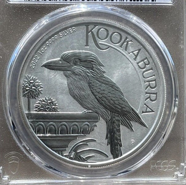 Australia 2022-P PCGS MS70 1 Oz Fine Silver First Day of Issue Kookaburra Coin Carousel 2
