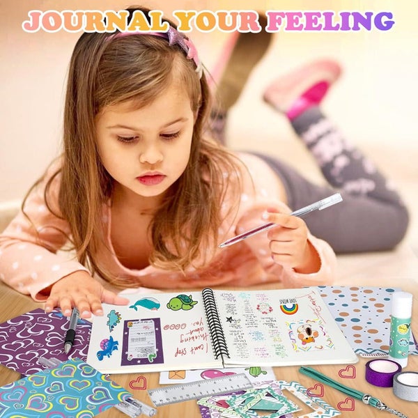 DIY Journal Kit for Girls, DIY Journal Set for Teen Girls, Stationery Set, Sc Carousel 7