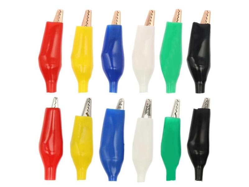 10pcs 10A 28MM 35MM 45MM Metal Copper 6-color Alligator Clip Electric Clip Test Carousel 1