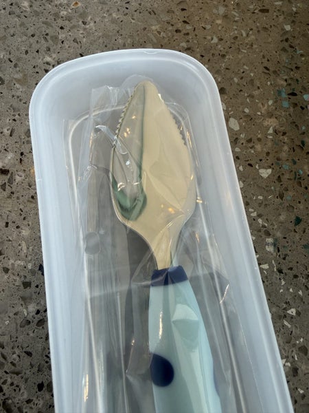 Baby Double-Ended Feeding Spoon – Metal & Silicone (New) Carousel 2