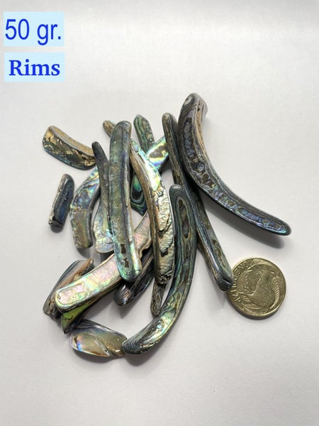 Tumbled Paua Shell - 50 g bag - Xtra Fine | Fine | Small | Medium | Large | Rims Carousel 7