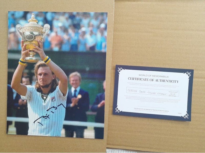Bjorn Borg "Tennis Player" signed photo + Certificate Carousel 1