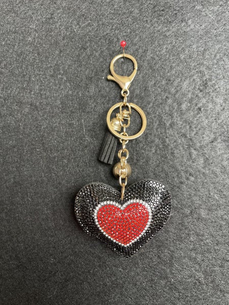 Gorgeous diamanté heart shaped key ring/chain Carousel 2