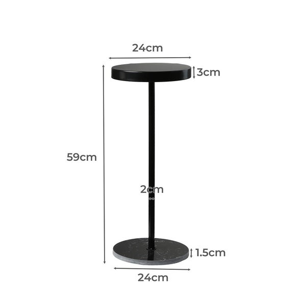 Levede Side Table Round Tabletop Small Lightweight Carousel 2