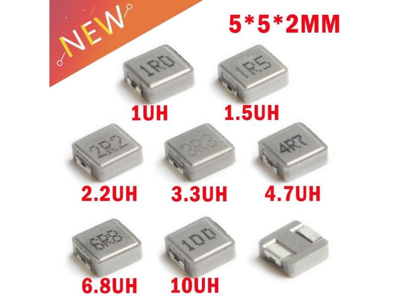 10pcs SMD Power Inductors 0520 1UH 2.2UH 3.3UH 4.7UH 6.8UH 10UH Chip Inductor Carousel 1