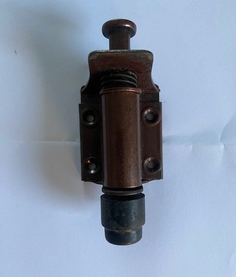 Vintage Metal Spring Loaded Door Stopper Carousel 1