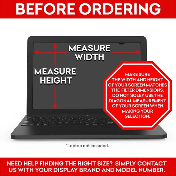 Axidi 15.6 Inch Laptop Privacy Screen Filter For Aspect Ratio: 16:9 [MOAAXD1006] Carousel 2