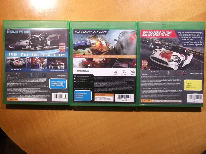 Need for Speed Bulk Buy / Bundle - Xbox One x 3 Games - All VG Condition Carousel 4