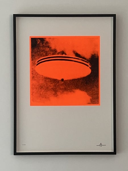 Hellzapoppin'! Framed Flying Saucer Poster (The Art of Flying Nun) - Neon Orange