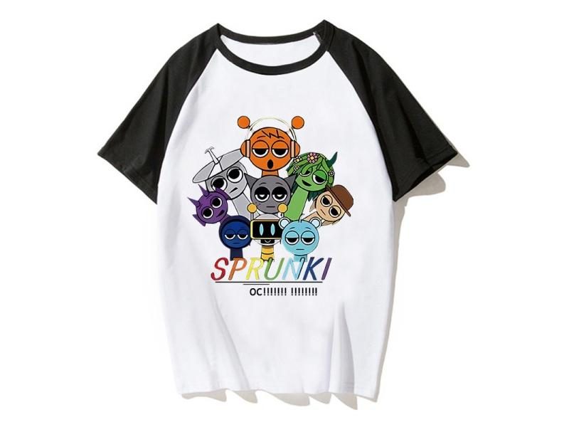 Hot Children Sprunki T Shirt Kids Fashion Casual Cartoon Incredibox T-Shirts Carousel 1
