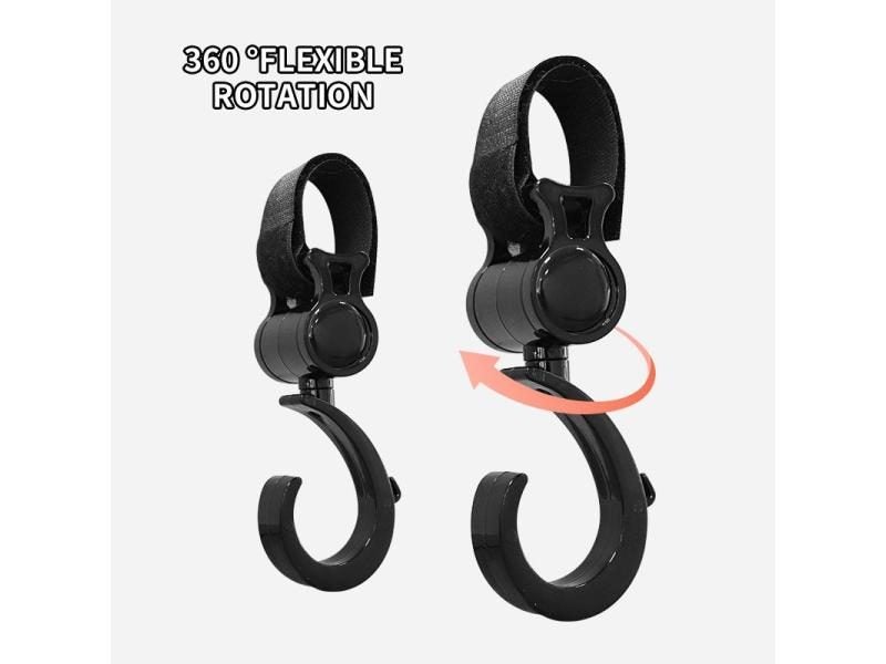 2 PCS Cartoon Stroller Accessories Degree Large Hook Umbrella Car Hook And Loop Carousel 1
