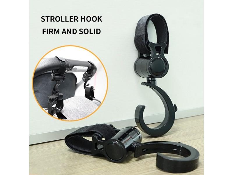 2 PCS Cartoon Stroller Accessories Degree Large Hook Umbrella Car Hook And Loop Carousel 2