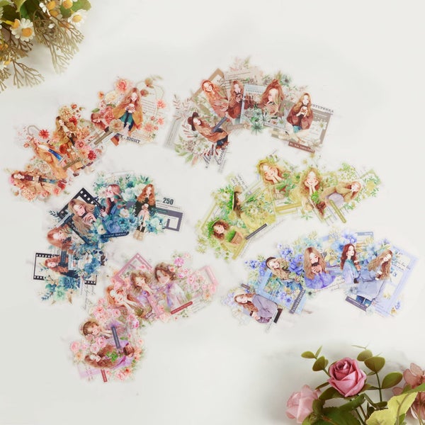 6 Pack Scrapbook Kit Literature Inspired Journaling Stickers Waterproof Scrap Carousel 10