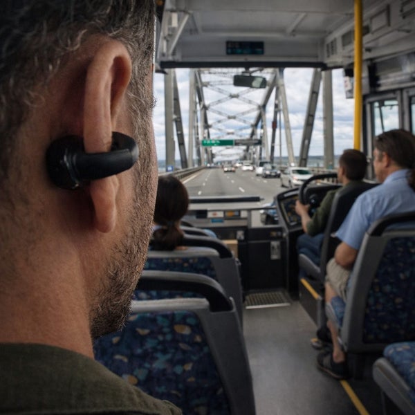 Open Wearable Headphones - Wireless Open Ear Design - Bluetooth Clip On Style Carousel 2