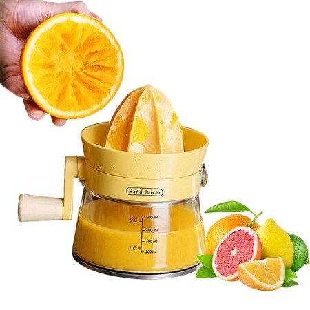 Manual Citrus Juicer with Rotating Crank Hand Press for Lemon Orange Carousel 1