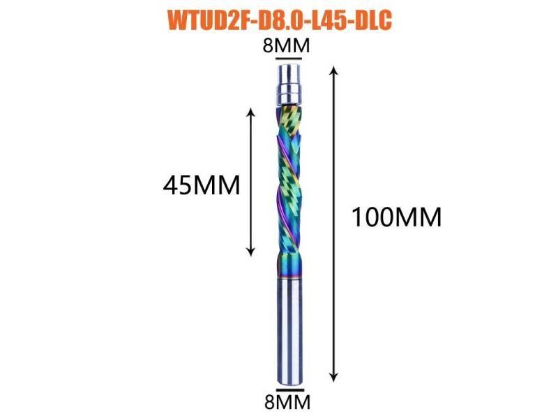 1pc DLC Coated Carbide Bearing Guided Woodworking Milling Cutter Carousel 1
