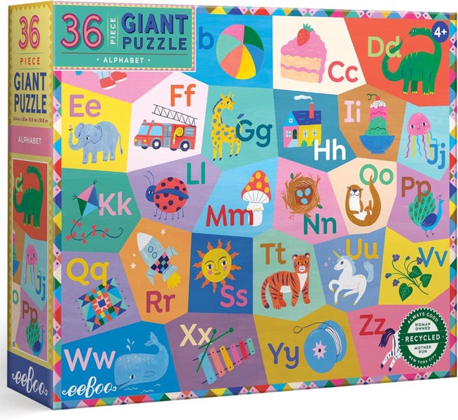 eeBoo My Farm Alphabet Giant Puzzle, 36pc Carousel 1
