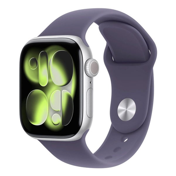 Apple Watch Series 11 GPS + Cellular 42mm Silver Aluminium Case w/ Purple Fog... Carousel 1