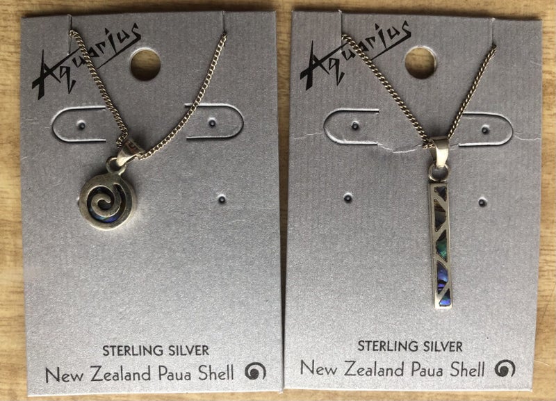 STIRLING SILVER AND PAUA NECKLACE Carousel 2
