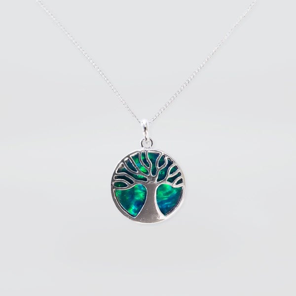 Paua Necklace - 'Tree Of Life' Carousel 1