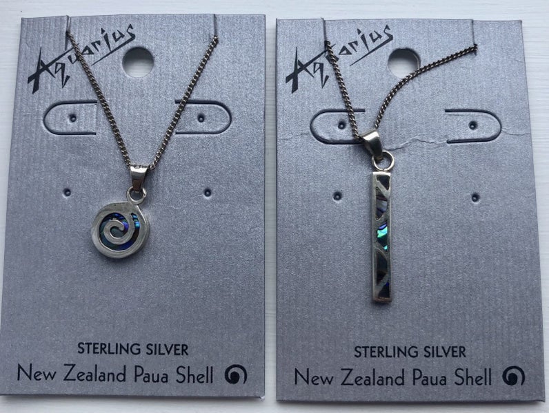 STIRLING SILVER AND PAUA NECKLACE Carousel 1
