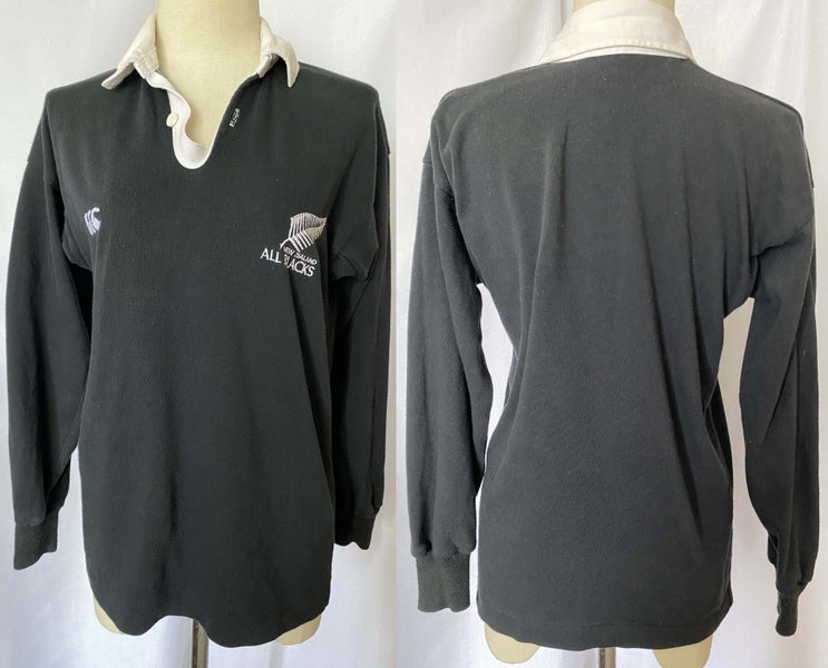 VINTAGE 1990s ALL BLACKS *CANTERBURY* RUGBY JERSEY X SMALL Carousel 1